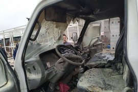 Karaman’da kamyonet yangını