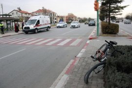 ticari aracın çarptığı bisikletli çocuk yaralandı