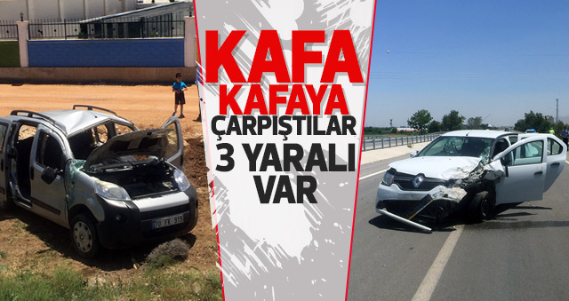 Karaman'da otomobil ile hafif ticari araç çarpıştı: 3 yaralı