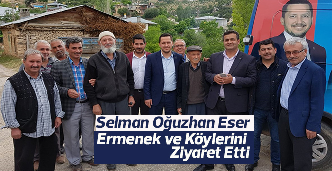 Selman Oğuzhan Eser Ermenek'te köylülerle bir araya geldi.