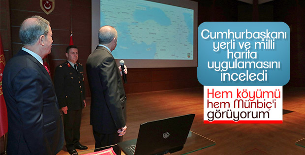 Erdoğan yerli harita programlarını inceledi
