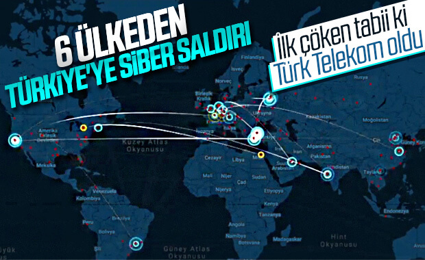 Pazar günü Türkiye'ye siber saldırı yapıldı