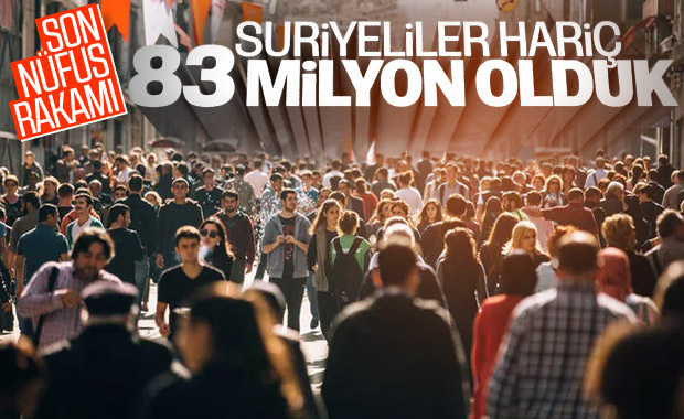 Türkiye nüfusu 83 milyon 154 bin oldu