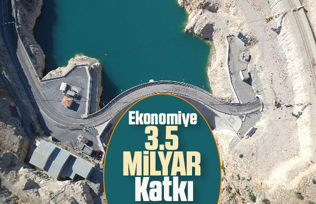 Ermenek Barajı'ndan ekonomiye 3.5 milyar liralık katkı