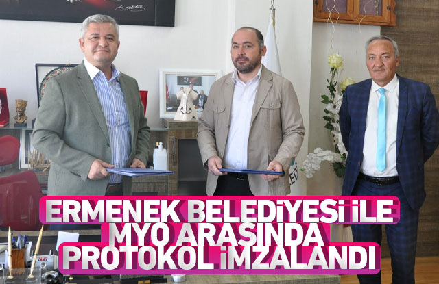 Ermenek Belediyesi ile MYO arasında Protokol imzalandı.