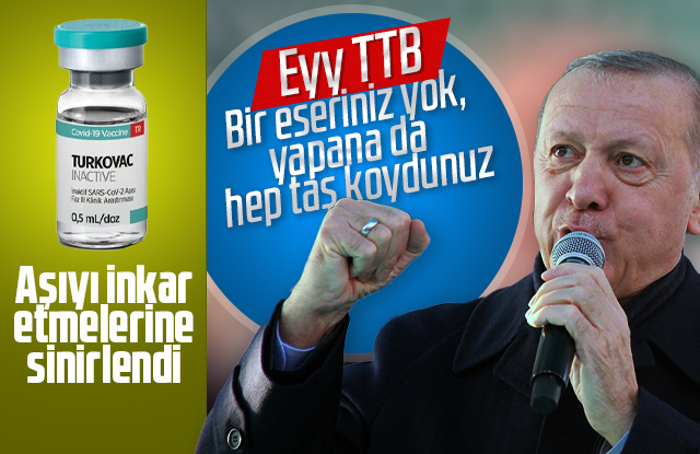 Erdoğan Tabipler Birliğini eleştirdi