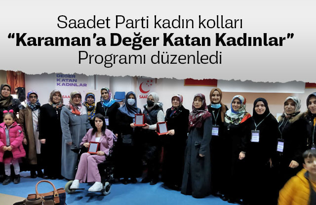 Saadet Partisi Kadın kollarından plaket