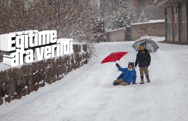 Karaman'da eğitime kar tatili