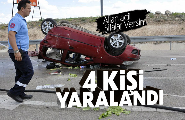 Karaman'da iki otomobil çarpıştı: 4 yaralı