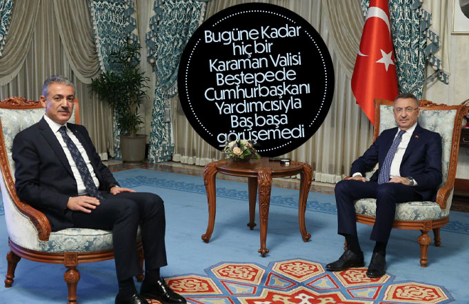 Vali Tuncay Akkoyun, Cumhurbaşkanı yardımcısı ile görüştü.