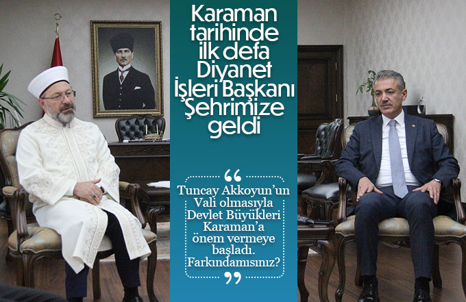 Diyanet İşleri Başkanı Ali Erbaş Karamanda