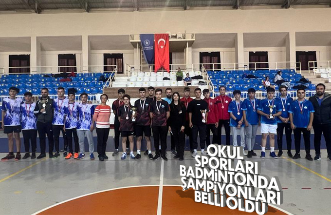 Okul Sporları Badmintonda Şampiyonlar Belli Oldu